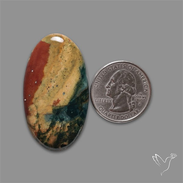 Bi-color Bloodstone Cabochon