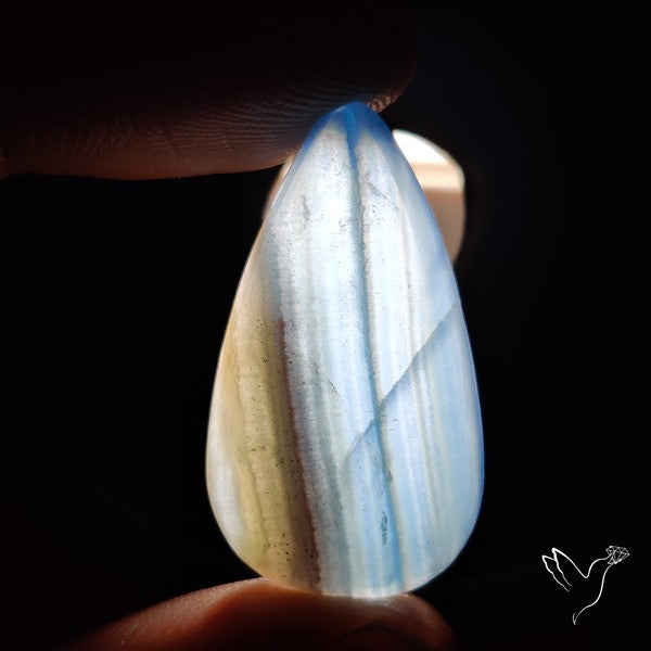 Aquatine Lemurian Calcite Cabochon