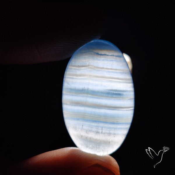 Aquatine Lemurian Calcite Cabochon