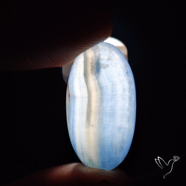 Aquatine Lemurian Calcite Cabochon