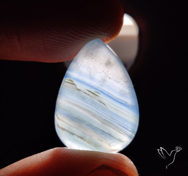 Aquatine Lemurian Calcite Cabochon