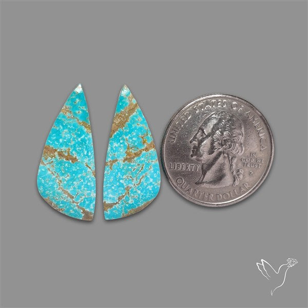 Number 8 Mines Turquoise Pair