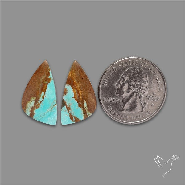 Number 8 Mines Turquoise Pair