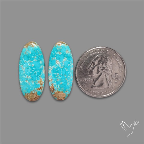 Number 8 Mines Turquoise Pair
