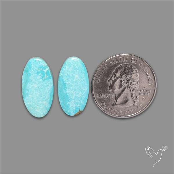 Number 8 Mines Turquoise Pair