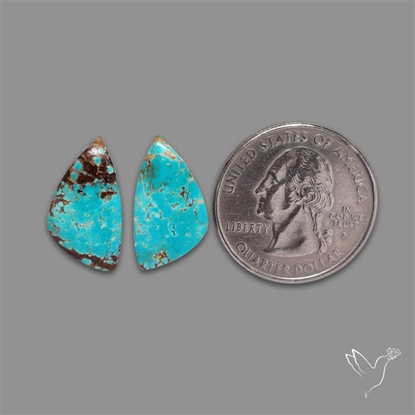 Number 8 Mines Turquoise Pair