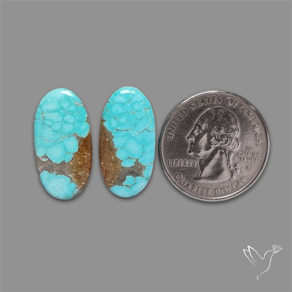 Number 8 Mines Turquoise Pair