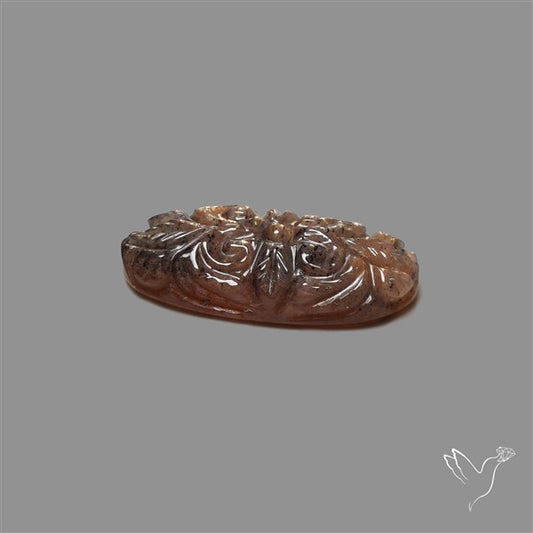 Black Sunstone Mughal Carving Meteor Shower Sunstone