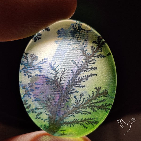 Picture Inlay Quartz Doublet (not natural patterns)