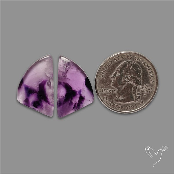 Trapiche Amethyst Pair