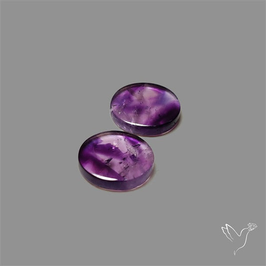 Trapiche Amethyst Pair