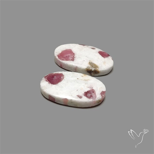Pink Tourmaline In Quartz Pair