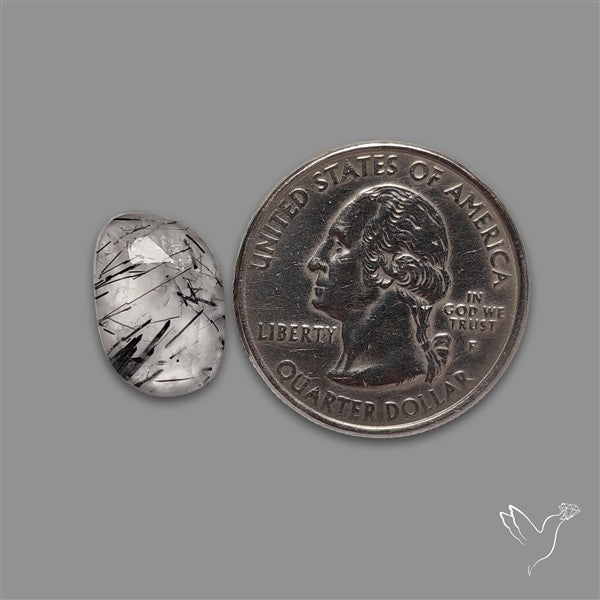 Rose Cut Black Tourmalinated Quartz