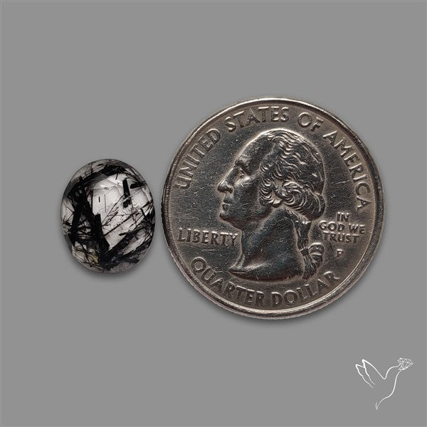 Rose Cut Black Tourmalinated Quartz