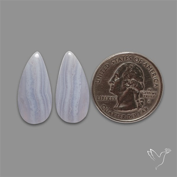 Blue Lace Agate Pair