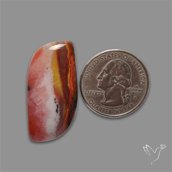 Hungarian Agate Cabochon with Unusual Pink Texture