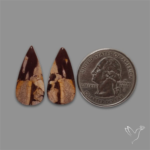Brecciated Mookaite Pair