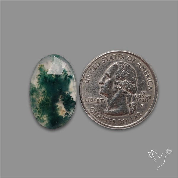 Rose Cut Moss Agate