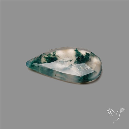 Rose Cut Moss Agate