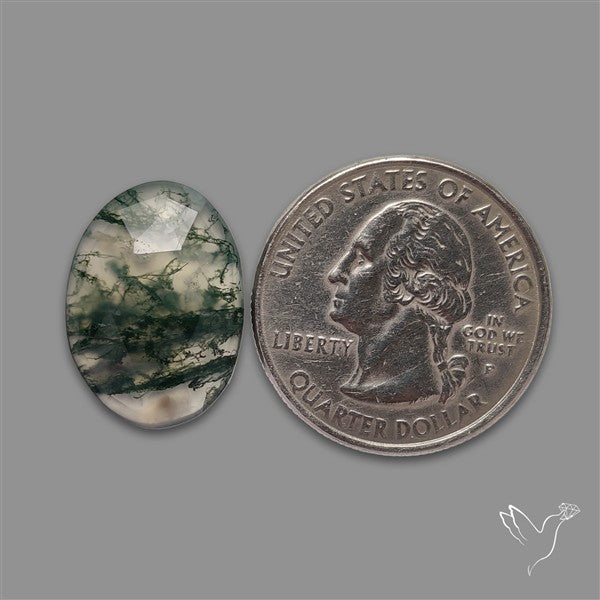 Rose Cut Moss Agate