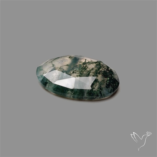 Rose Cut Moss Agate