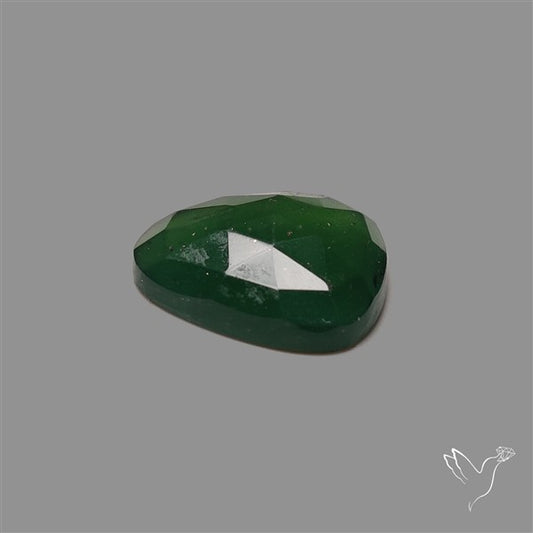Rose Cut Gemmy Dark Green Serpentine