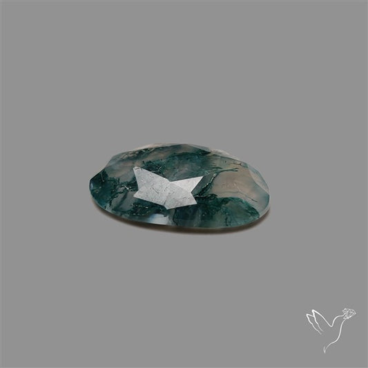 Rose Cut Moss Agate