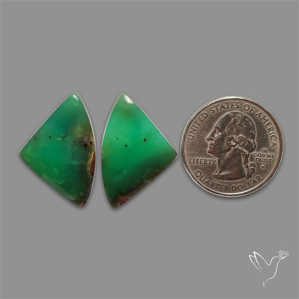 Boulder Chrysoprase Pair