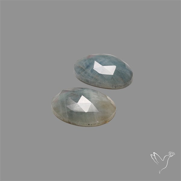 Rose Cut Sapphire Pair