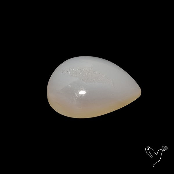 White Chalcedony Druzy Pocket
