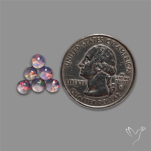 Pink Gilson Opal Doublets with Quartz Lot