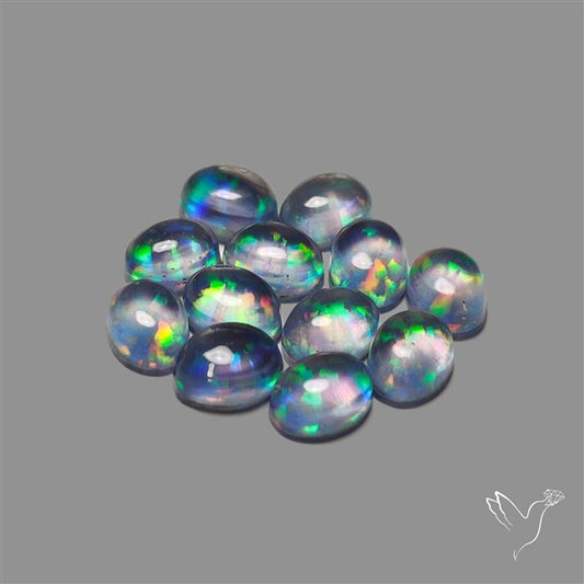Pink Gilson Opal Doublets with Quartz Lot