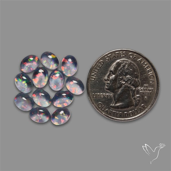 Pink Gilson Opal Doublets with Quartz Lot