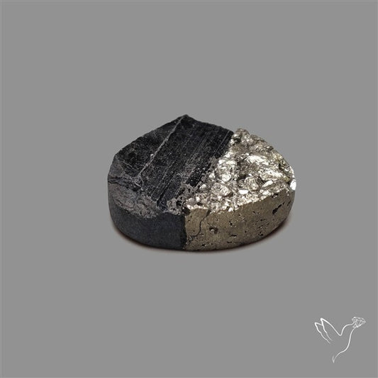 Pyrite And Black Tourmaline Intarcia Druzy