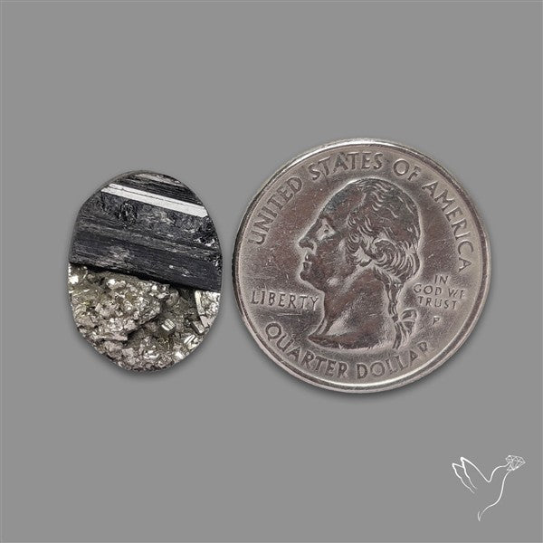 Pyrite And Black Tourmaline Intarcia Druzy