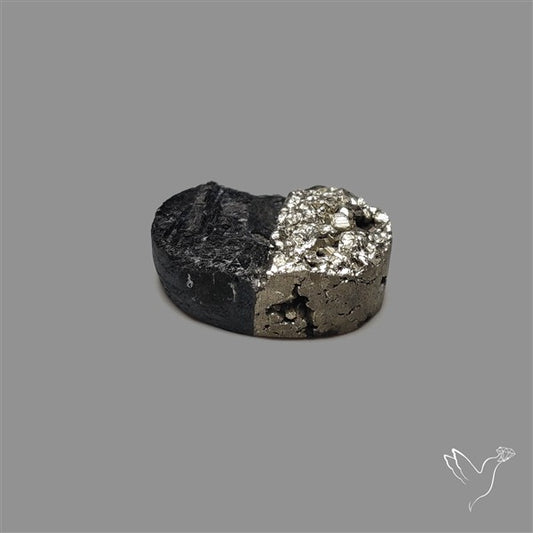Pyrite And Black Tourmaline Intarcia Druzy