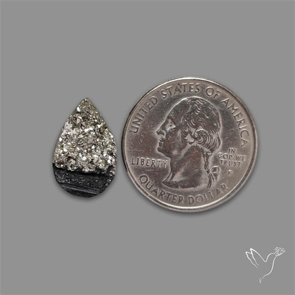 Pyrite And Black Tourmaline Intarcia Druzy