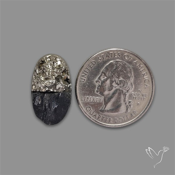 Pyrite And Black Tourmaline Intarcia Druzy