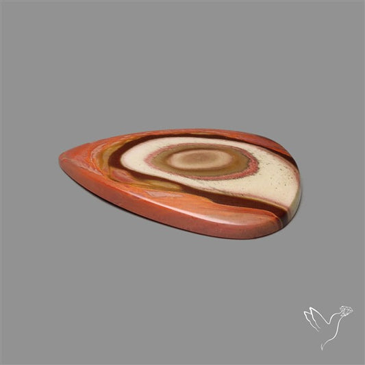Polychrome Picture Jasper Cabochon Rare Spiral Pattern
