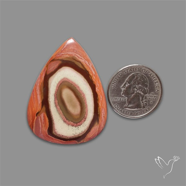 Polychrome Picture Jasper Cabochon Rare Spiral Pattern