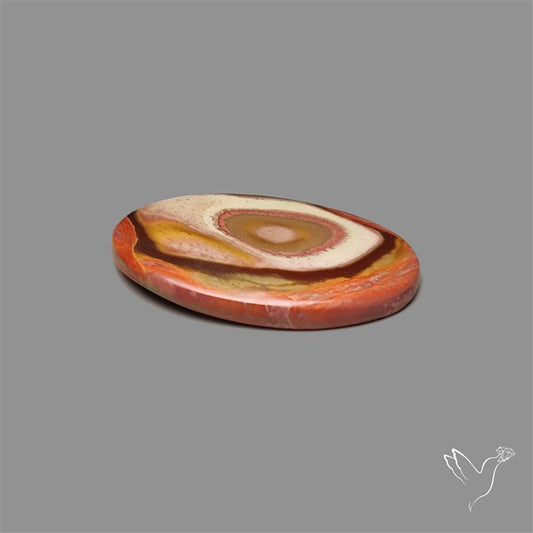Polychrome Picture Jasper Cabochon Rare Spiral Pattern