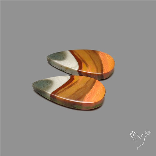 Polychrome Picture Jasper Pair