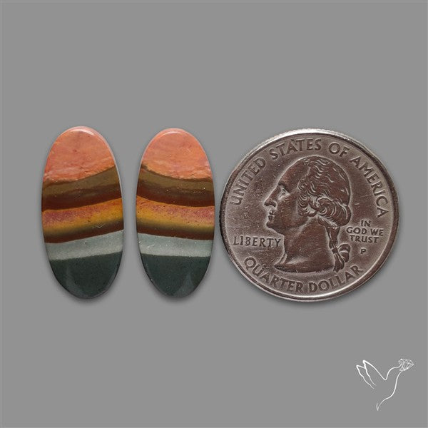 Polychrome Picture Jasper Pair