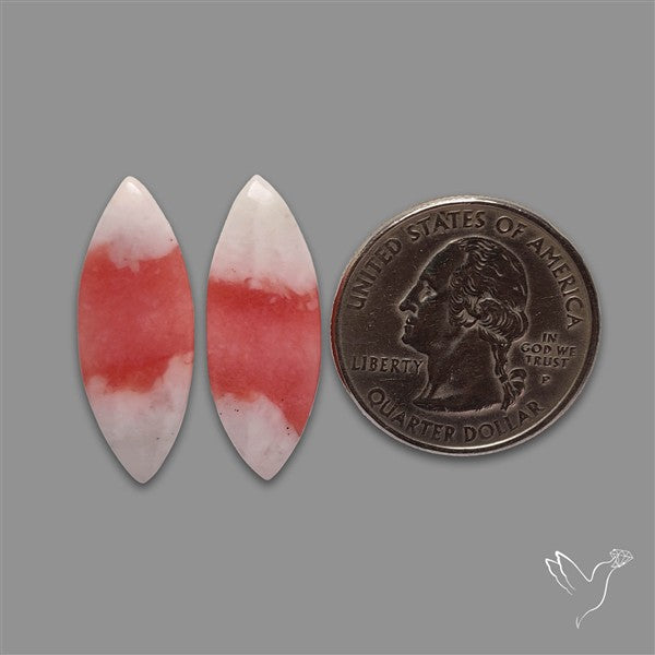 Peruvian Pink Opal Pair Bicolor