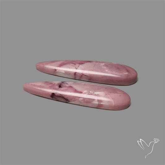 Hyacinth Jasper Cabochons Pair