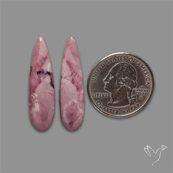 Hyacinth Jasper Cabochons Pair