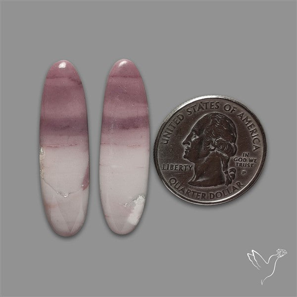 Hyacinth Jasper Cabochons Pair