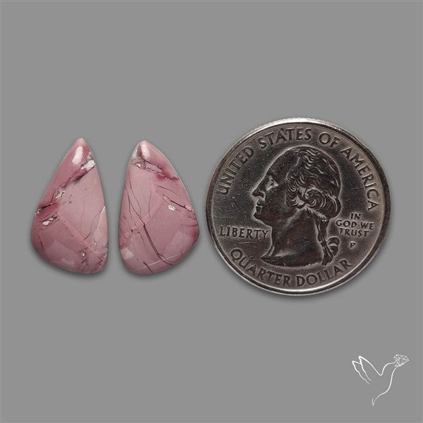 Hyacinth Jasper Cabochons Pair