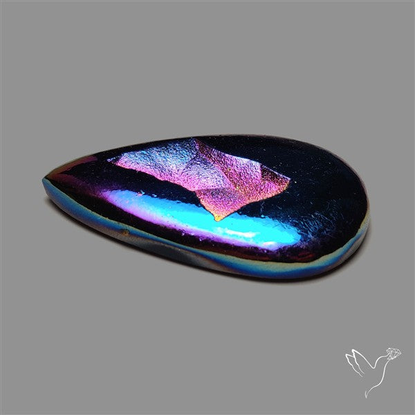Titanium Coated Chalcedony Druzy Pocket