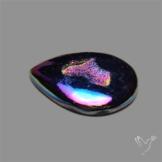 Titanium Coated Chalcedony Druzy Pocket